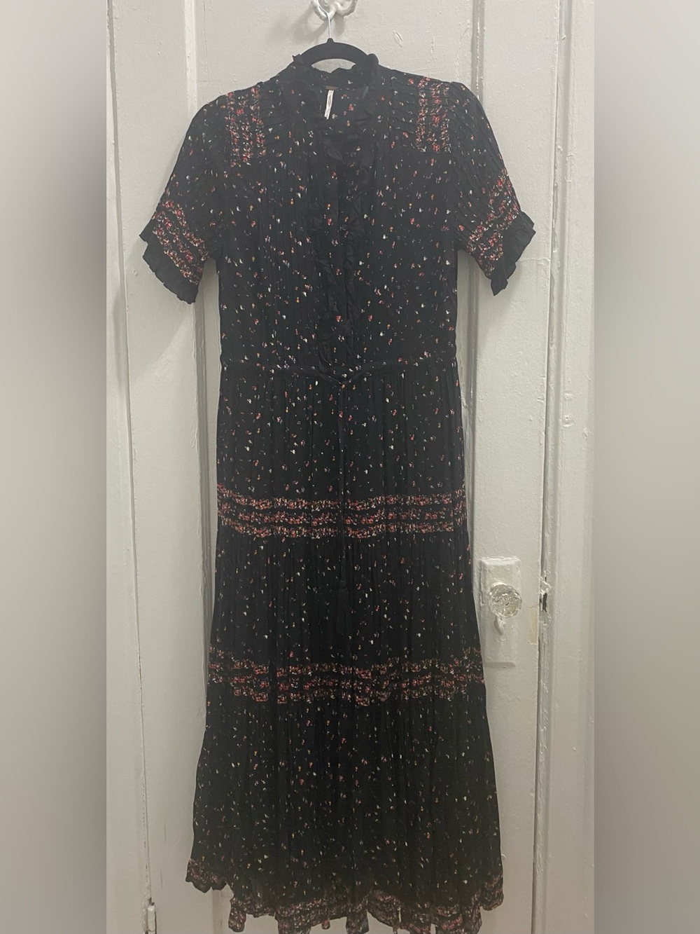 Free People Black Floral Maxi Dress - Women